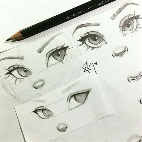 How To Drawcartoon Eyes Nose Drawing Sketches Drawing Sketches