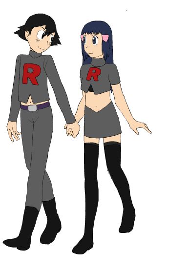 Ash And Dawn On Team Rocket By Sandstormxfirestar23 On