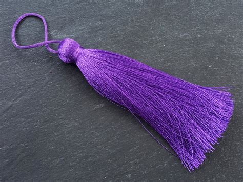 Purple Silk Tassel Extra Large Thick Medium Purple Tassels Etsy