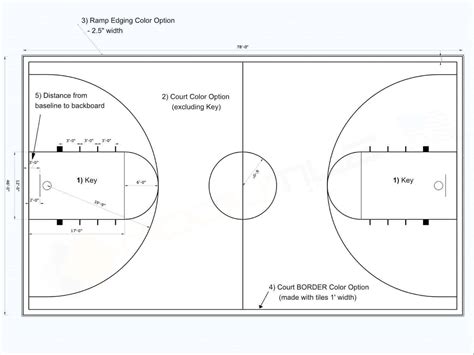 Full Court Basketball Floor 46x78 Kit Modutile Sport Tiles Made In Usa