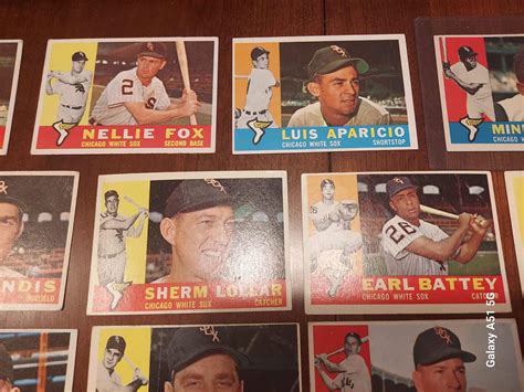 1960 Topps Baseball Cards Chicago White Sox 1959 World Series Team Fox Aparicio Wynn Minoso