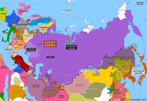 “green” Revolts Historical Atlas Of Northern Eurasia 1 February 1921