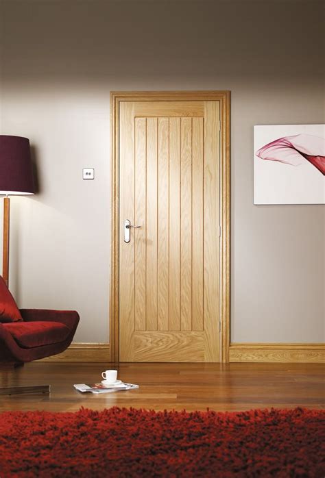 Suffolk Grooved Oak Door Engineered With Quality Oak Veneer To A Solid Core Base Internal
