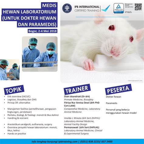 Training Medis Hewan Laboratorium Untuk Dokter Hewan Dan Paramedis