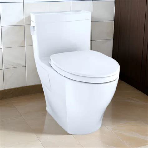 Toto Legato One Piece Skirted Toilet Elongated 128 Gpf Cotton White