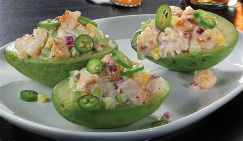 Reinhart Foodservice Shrimp Salad Stuffed Avocados