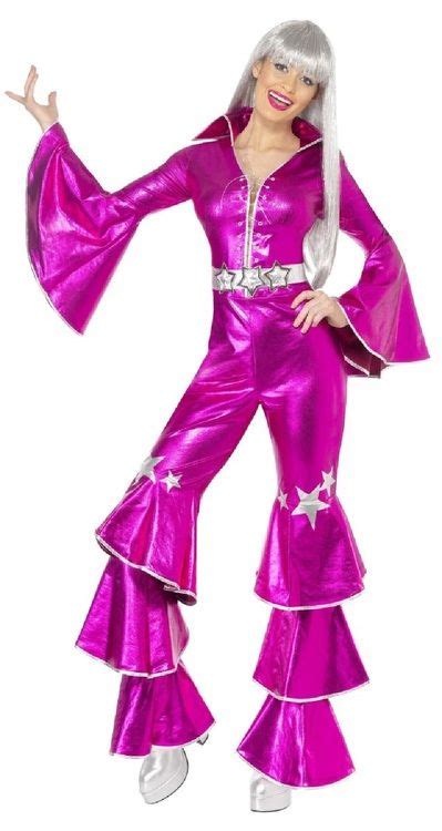 Ladies Pink 70s Dancing Diva Fancy Dress Costume In 2020 Fancy Dress
