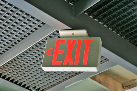 Exit Sign In Hanger Free Stock Photo Public Domain Pictures