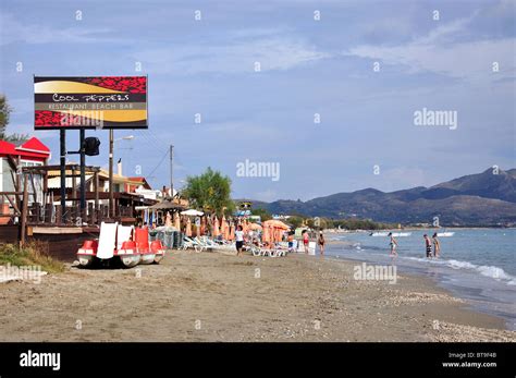 Laganas Beach Laganas Zakynthos Ionian Islands Greece Stock Photo