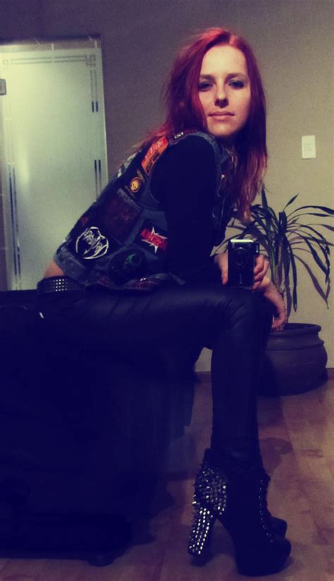 After Hours Thrashing Battle Jacket And Jeffrey Campbell Spike Lita S Metal Girl Metal Outfit