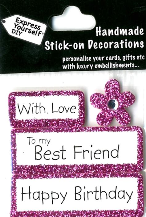 4.9 out of 5 stars 27. Happy Birthday Best Friend DIY Greeting Card Toppers ...