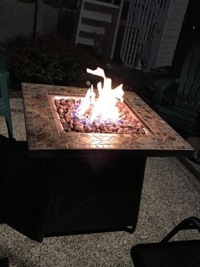The hampton bay cross ridge gas fire table ($199) is also popular. Hampton Bay 50,000 BTU 30 in. Cross Ridge Outdoor Gas Fire ...