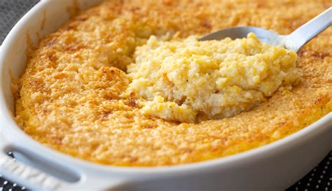 Cornbread pudding is both a corn pudding and spoon bread, so it's sure to please. Cheddared Grits Casserole - Corn Recipes | Anson Mills ...