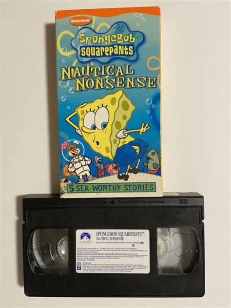 Nickelodeon Spongebob Squarepants Nautical Nonsense 2002 Vhs Tape Oop