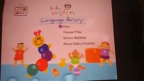 Language Nursery 2003 Dvd Menu Youtube