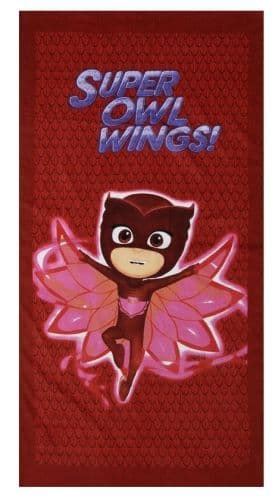 Official Pj Masks Super Owl Wings Character Towel