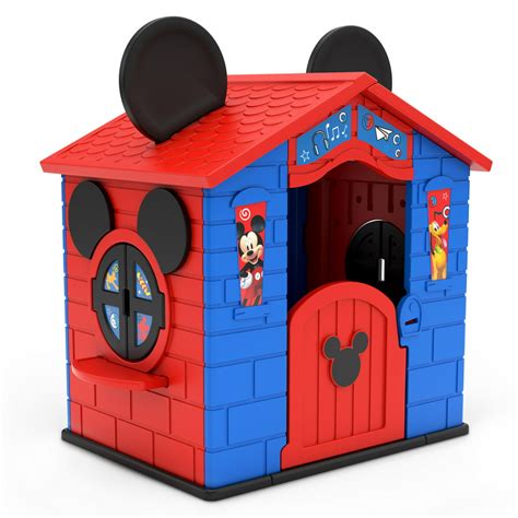 Disney Mickey Mouse Plastic Indooroutdoor Playhouse With Easy Assembly