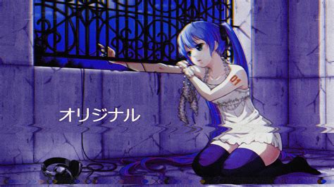 Glitch Aesthetic Anime Girl Wallpaper — Animwallcom