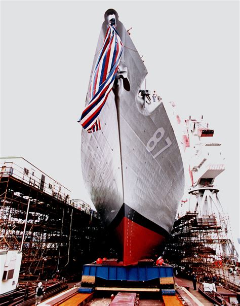 A Bow View Of The Arleigh Burke Class Aegis Guided Missile Destroyer