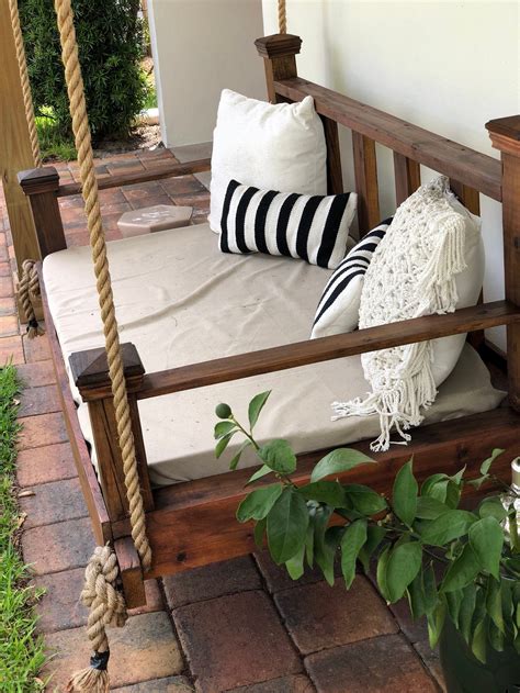 Rustic Porch Bed Swing Etsy In 2020 Porch Swing Bed Bed Swing