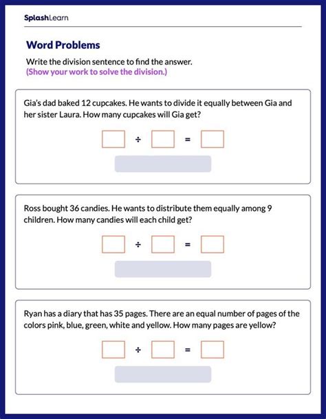 Use Multiplication To Solve Division Word Problems Math Worksheets