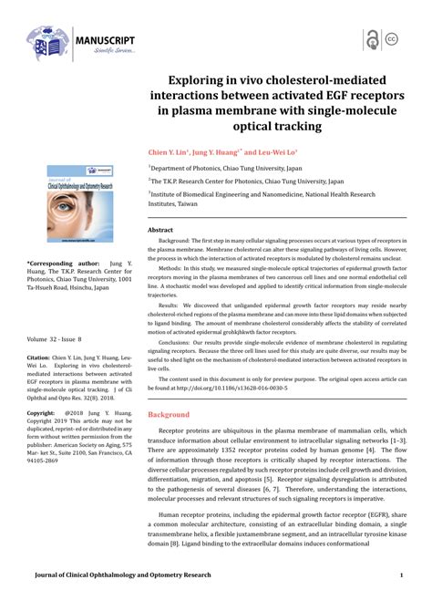 Journal Of Clinical Ophthalmology And Optometry Research Template