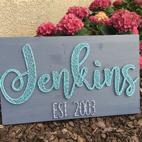 Items Similar To String Art Last Name Custom Name With Year