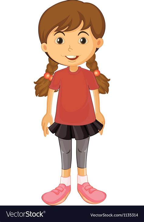 A Girl Royalty Free Vector Image Vectorstock Aff Free Royalty