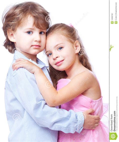 Little Boy And Girl In Love Stock Photography Image 14306702