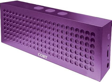 Coby Csbt 303 Pu Aluminum Brick Bluetooth Speaker Purple Enjoy An