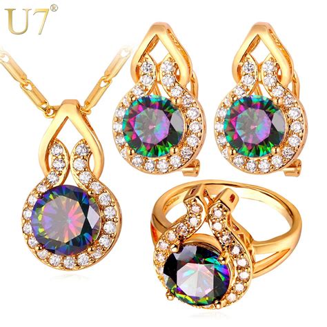 Buy U7 Aaa Cubic Zirconia Jewelry Sets For Women Luxury Engagement Wedding T