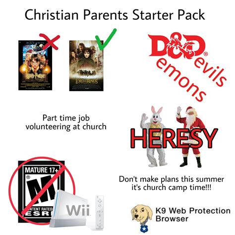 Christian Parents Starter Pack Rdankchristianmemes