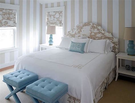 Classic ivory, beige or white furniture provide a simple palette for. Blue Tufted Ottoman - Hollywood Regency - bedroom - Meg ...