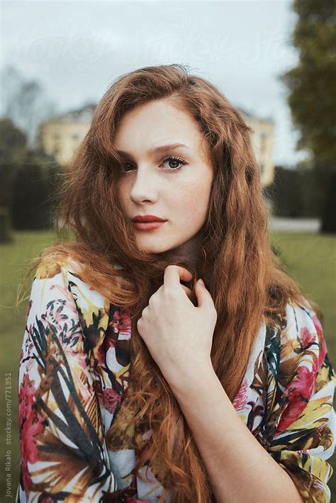 Portrait Of A Beautiful Young Woman With Freckles And Ginger Hair By Jovana Rikalo Women With