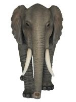 Elephant Standing Van Hout Decoratiefiguren