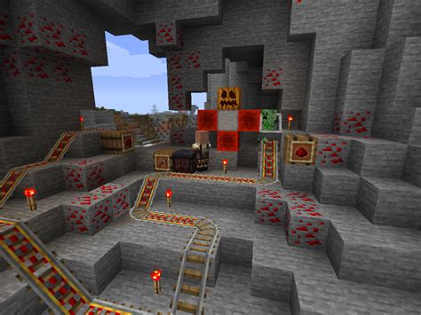 Pillagers Redstone Mine And Red Stone Golem From Minecraft Dungeons