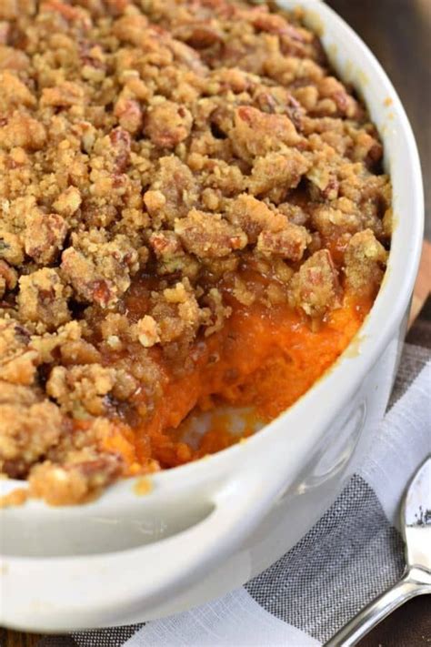 Mashed Sweet Potato Casserole With Streusel Topping Thanksgiving