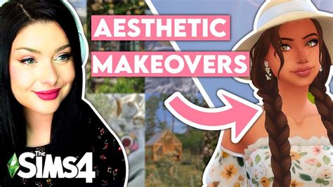 Random Aesthetic Cc Makeovers In The Sims 4 Sims 4 Cas Challenge