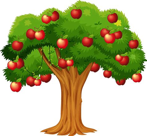 Apple Tree Isolated On White Background 2046887 Vector Art At Vecteezy