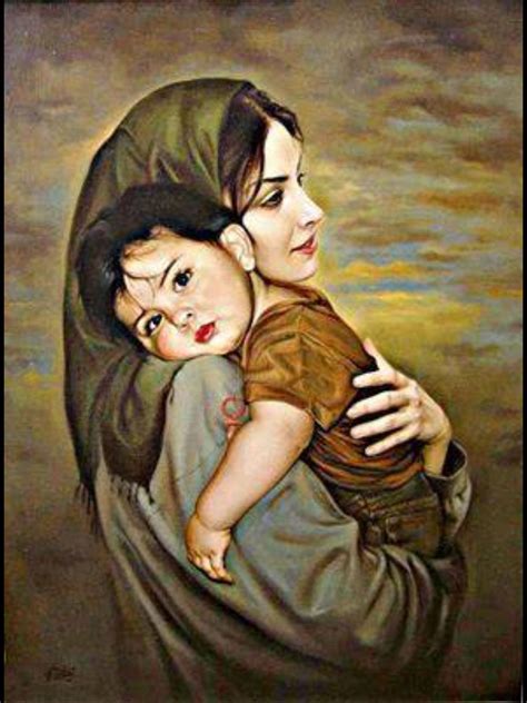 Madre Mother And Baby Paintings Mother And Child Drawing Mother