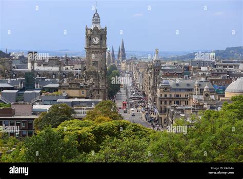 Landscape From Calton Hill Edinburgh Stock Photo Alamy