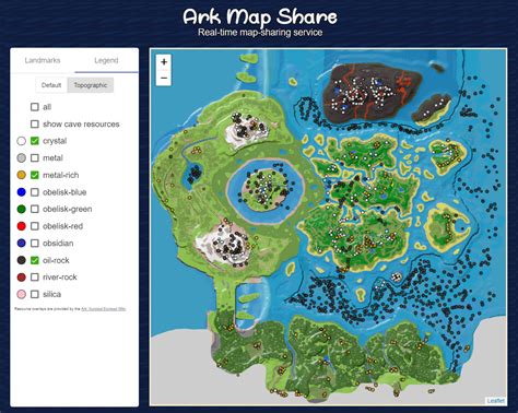 The Island Resource Map Ark Mount Snow Trail Map