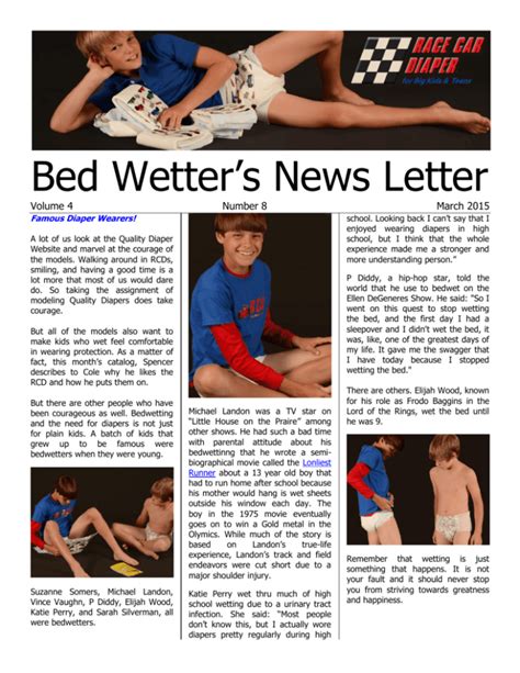 Bed Wetters News Letter