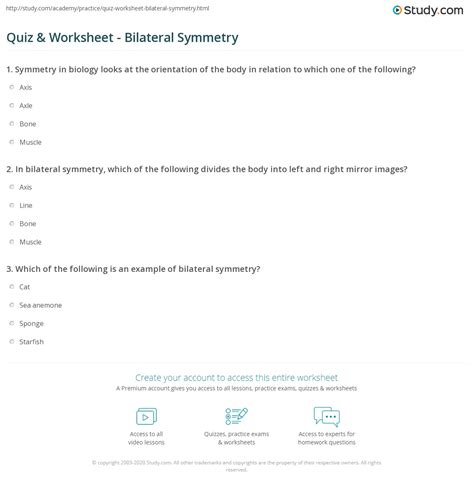 Key vocabulary review other what do you want to do? Quiz & Worksheet - Bilateral Symmetry | Study.com