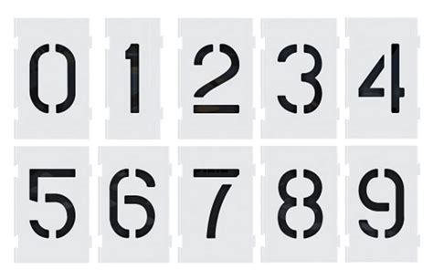 Buy Deezio Pavement Stencils 6 Inch Numbers Interlocking Stencil Set