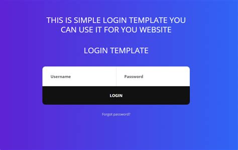 Simple Login Template With Html Css Techringe