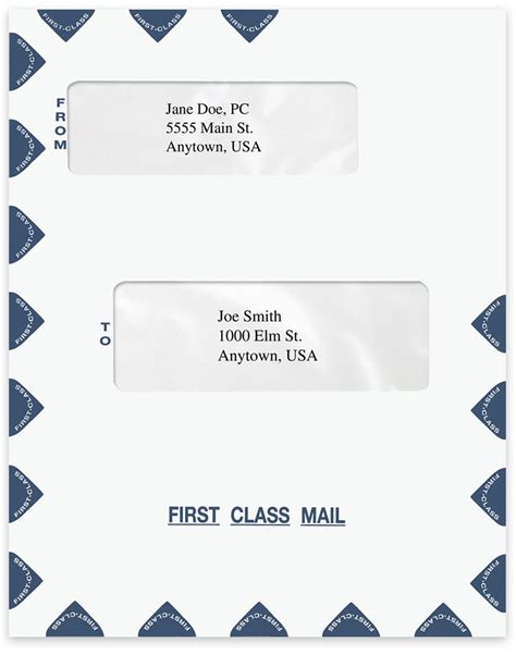Large First Class Mail Envelope Offset Windows Discounttaxforms