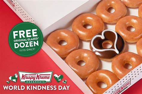 Krispy Kreme Giving Away A Dozen Doughnuts For Free On World Kindness Day