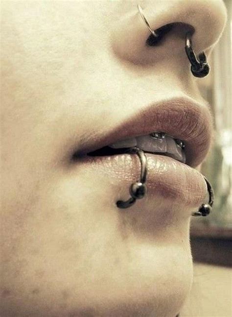 50 Stunning Snakebites Lips Piercings Stud Spiral Ring You May Try