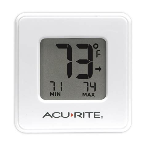 Acurite White Digital Indoor Thermometer With Compact Display 1 X 375